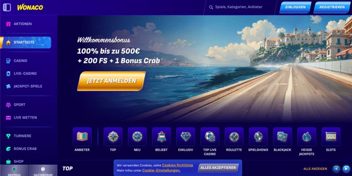 Entdecken Sie die spannenden Wonaco Promotionen für Spieler in Deutschland, wonaco live casino